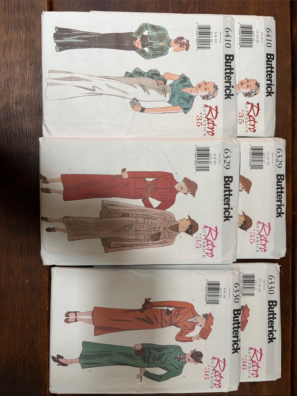 Butterick Women's Retro 1930’s patterns
